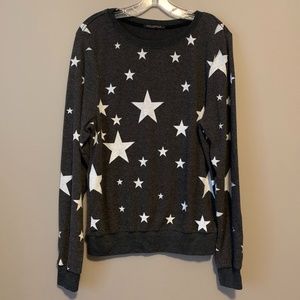 Wildfox Black and White Star Sweatshirt